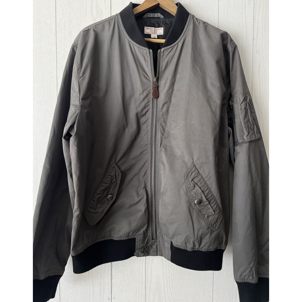 Wallace And Barnes Jacket Mens Large MA-1 Bomber Softshell J Crew Grey Tactical - Picture 6 of 16